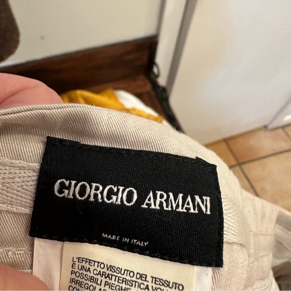 NWOT GEORGIO ARMANI Linen Cotton Pants size 46 - Picture 4 of 6
